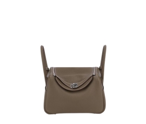 Buy Hermes Lindy 26 Bag In Clemence Calfskin With Palladium Hardware Etoupe at Sasom – Authentic and Ready to Ship