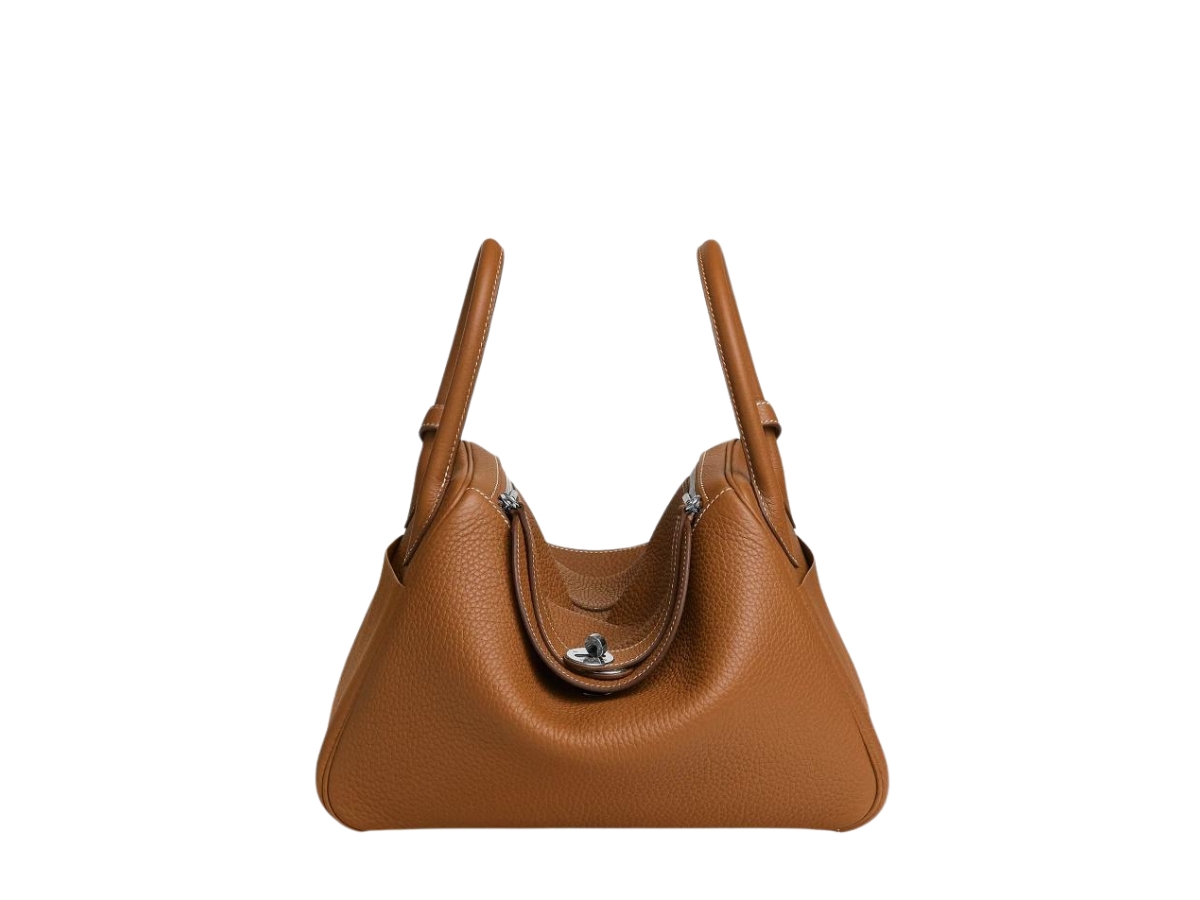 Hermes Lindy 30 Bag In Clemence Calfskin With Palldaium Hardware Gold