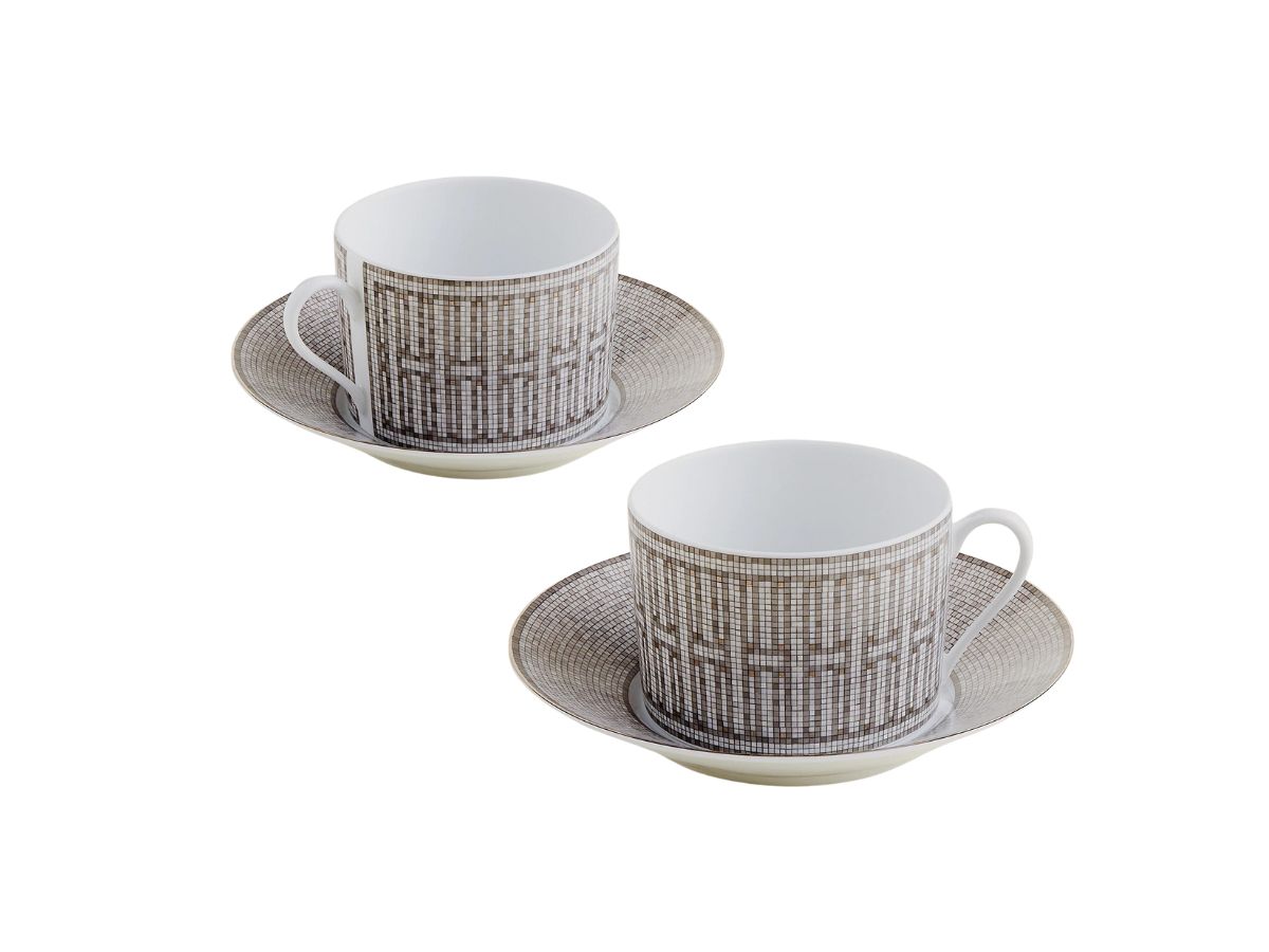 Mosaique au 24 platinum coffee cup and saucer