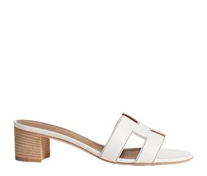 Hermes Oasis Sandal In Calfskin With Iconic H Cut-Out Blanc