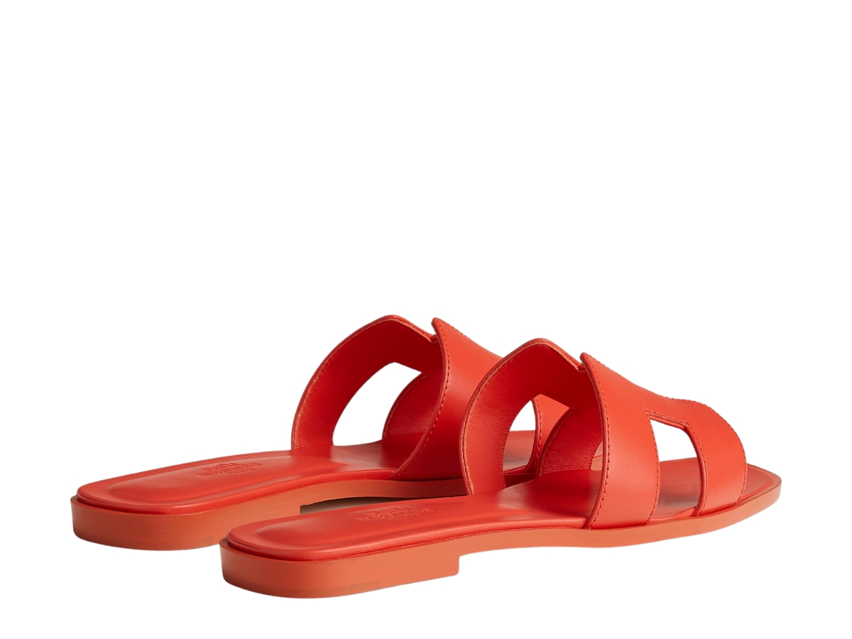 Hermes Oran Sandal Rouge Jaipur Calfskin for Women