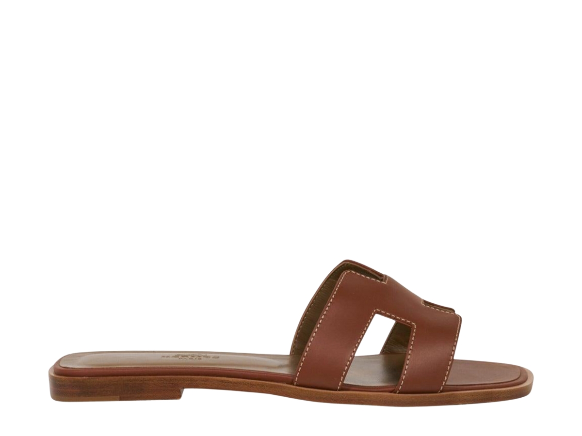 Hermes Oran Sandal Gold Box Calfskin Leather