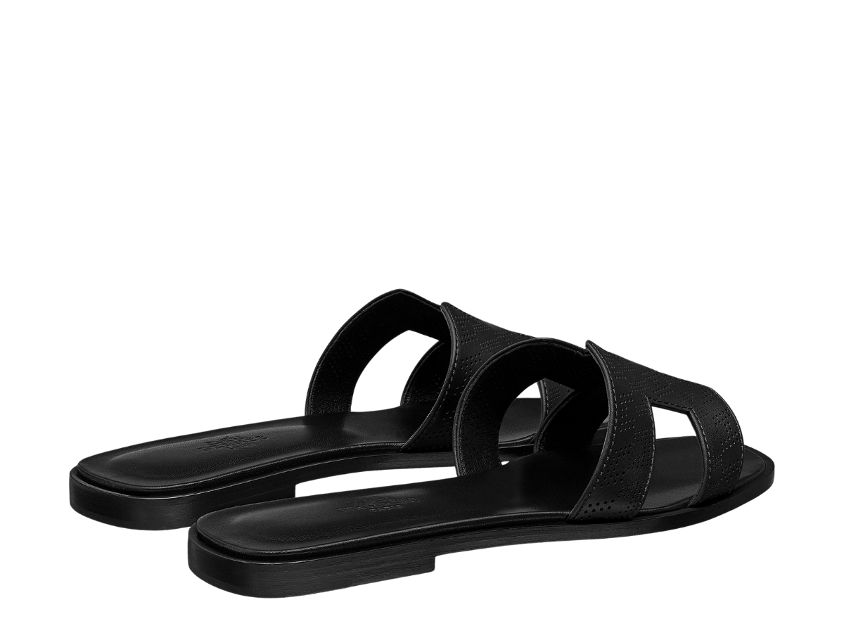 Hermes Oran Sandal In Perforated Calfskin With Iconic H Cut