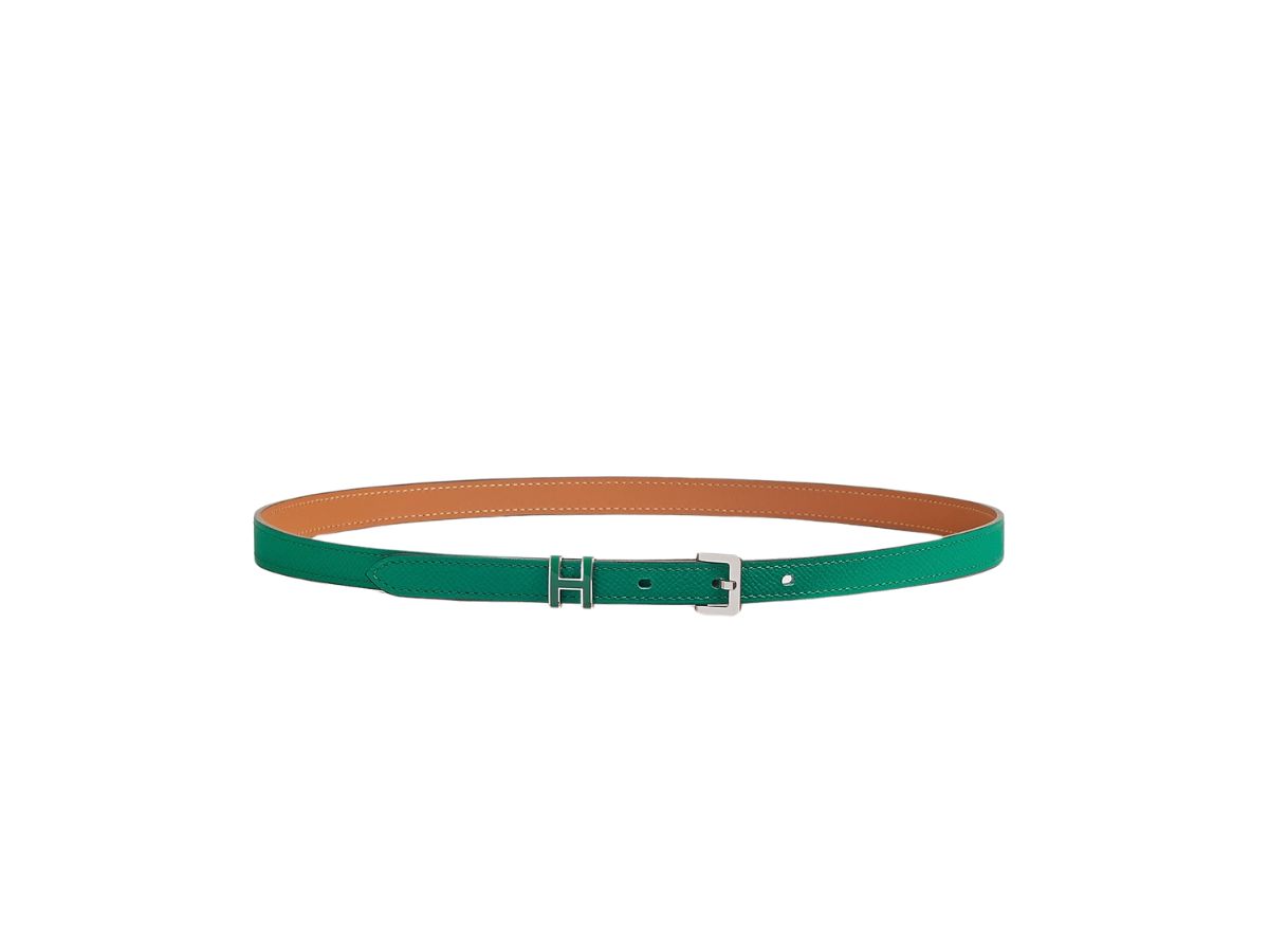 Hermes Pop H 15 Belt In Epsom Calfskin With Palladium-Plated  display picture 2