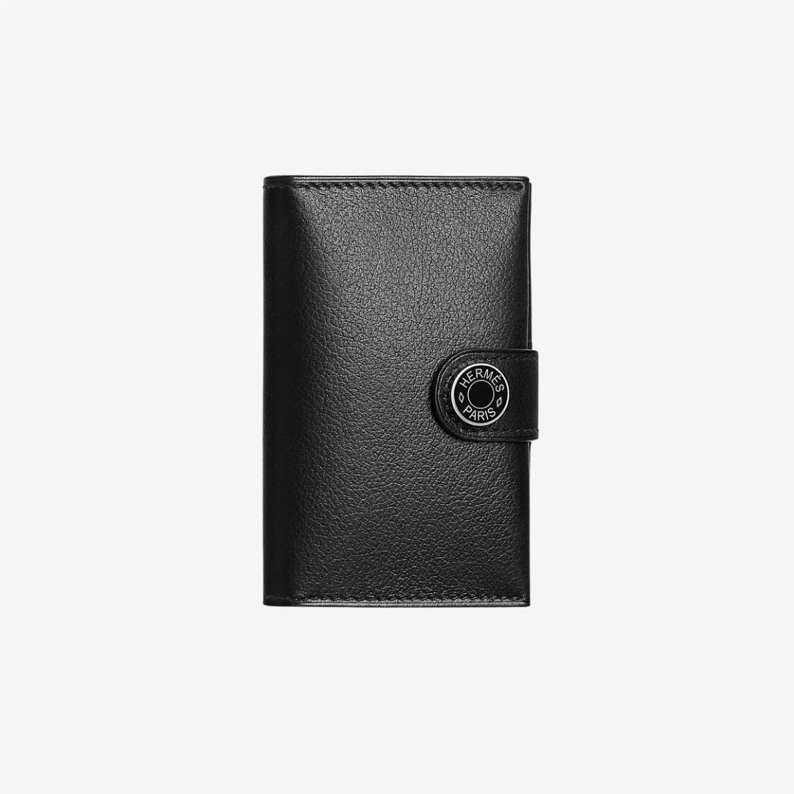 Hermes Card Holder Evergrain Palladium Noir
