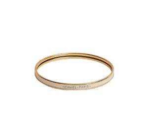 Buy Hermès Uni Bangle In Enamel With Gold-Plated Hardware Crème at Sasom – Authentic and Ready to Ship