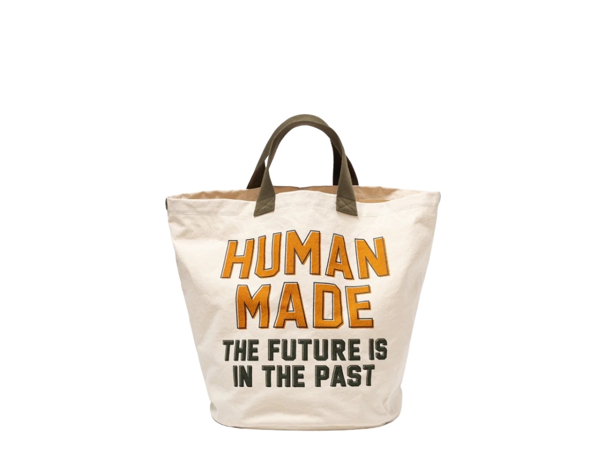 Human Made Canvas Tote Large White Shop Authentic at SASOM