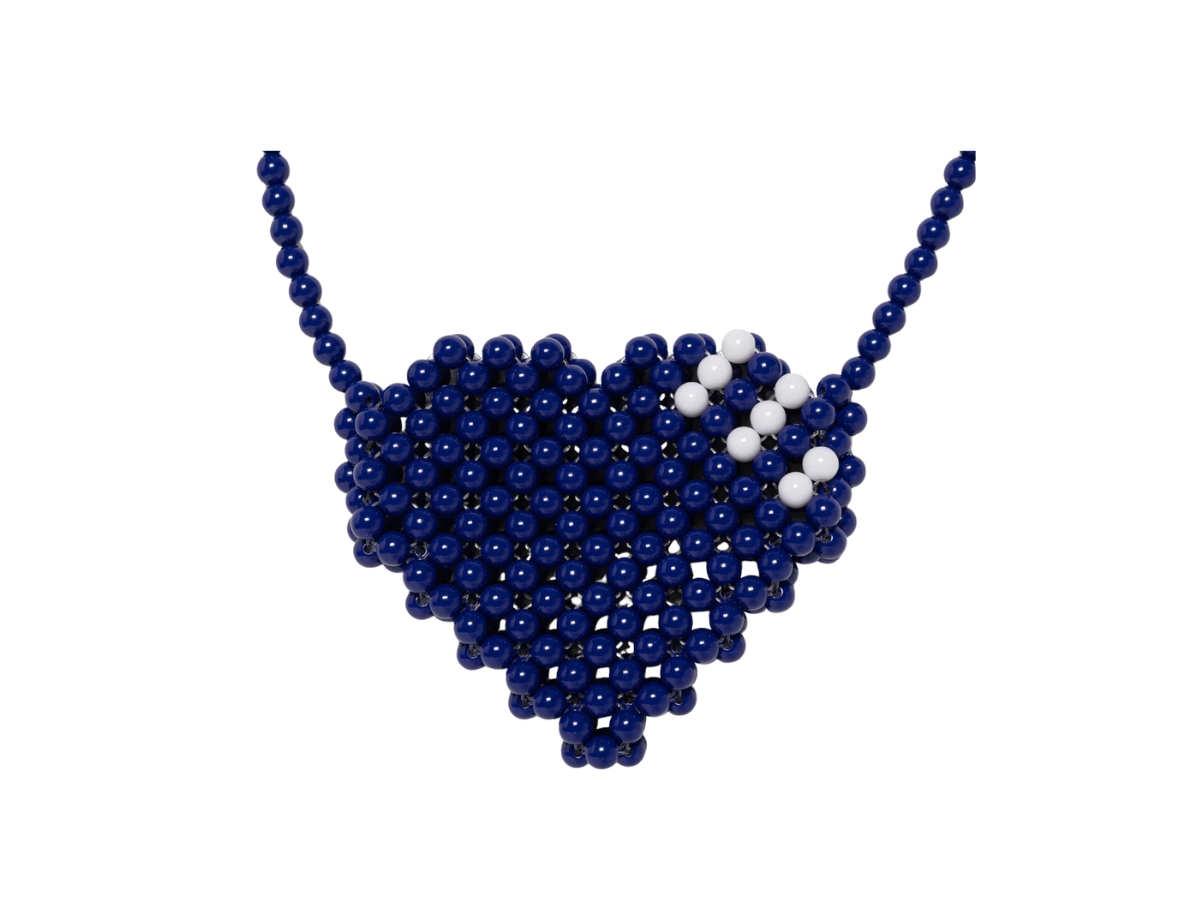 バッグ HUMAN MADE Heart Beaded Bag Navy HUMAN MADE Heart Beaded Bag 