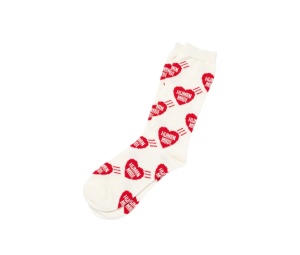 Buy Human Made Heart Socks White at Sasom – Authentic and Ready to Ship
