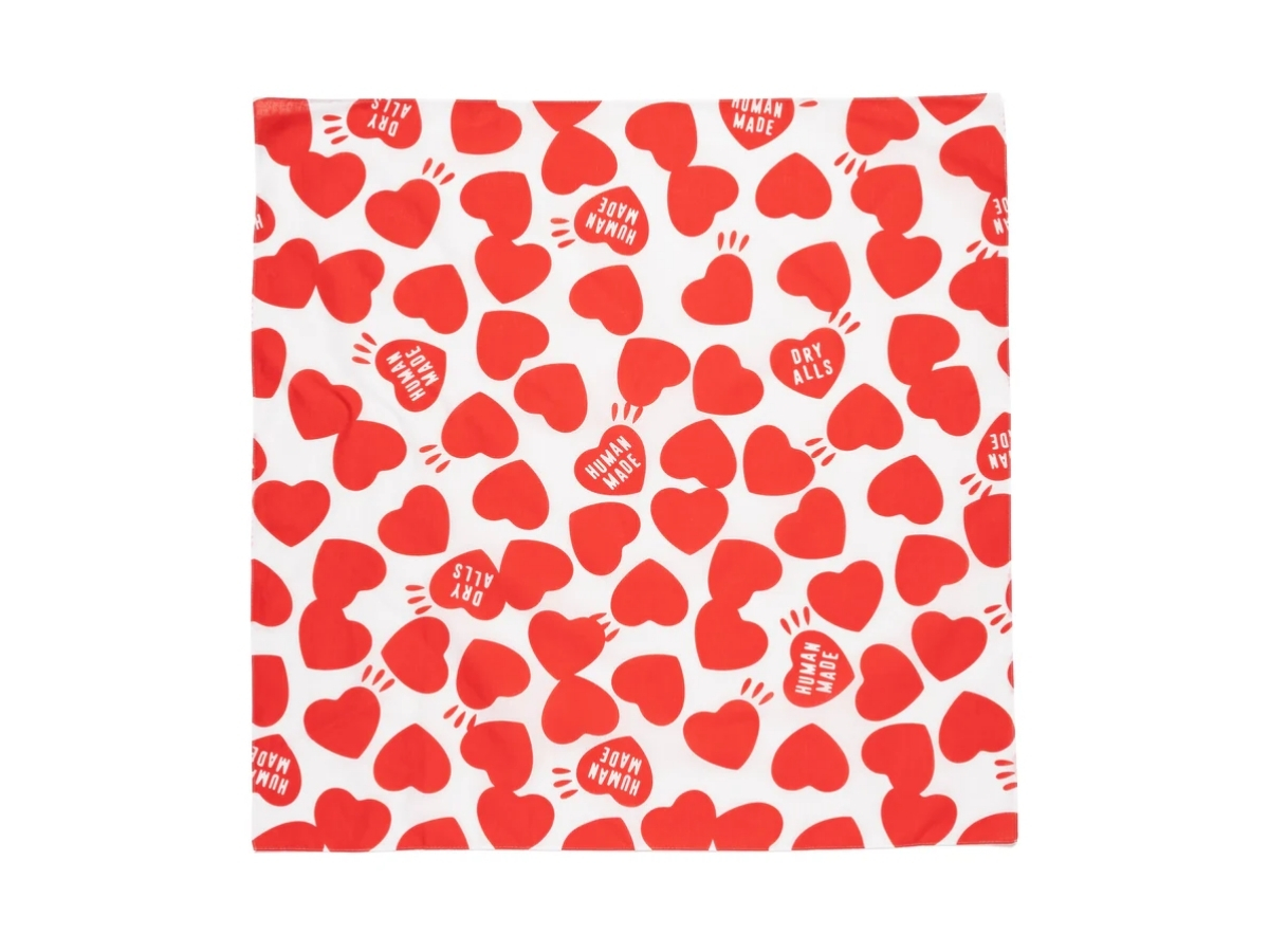 Buy Human Made Heart Big Bandana Red at Sasom – Authentic and Ready to Ship