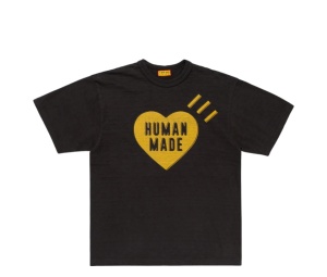 Buy Human Made Yellow Iconic Heart Logo Graphic T-Shirt Black at Sasom – Authentic and Ready to Ship