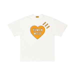 Buy Human Made Yellow Iconic Heart Logo Graphic T-Shirt White at Sasom – Authentic and Ready to Ship