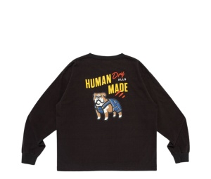 Buy Human Made Graphic L/S T-Shirt Dog Dry Alls Black at Sasom – Authentic and Ready to Ship