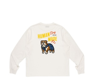 Buy Human Made Graphic L/S T-Shirt Dog Dry Alls White at Sasom – Authentic and Ready to Ship