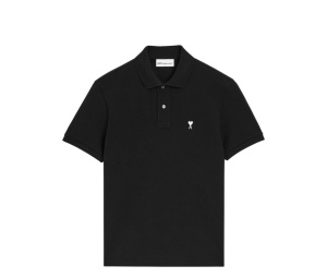 Buy Ami Paris De Coeur Polo Shirt Cotton Short Sleeves Black White Cream at Sasom – Authentic and Ready to Ship