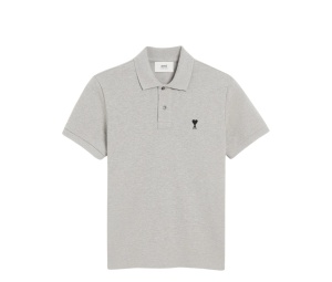 Buy Ami Paris De Coeur Polo Shirt Gery at Sasom – Authentic and Ready to Ship