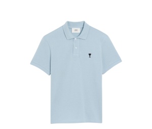 Buy Ami Paris De Coeur Polo Shirt Blue at Sasom – Authentic and Ready to Ship