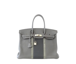 Buy Hermes Birkin 35 Club Taurillon Clemence Lezard Niloticus Etain  Graphite Gris Foncé at Sasom – Authentic and Ready to Ship