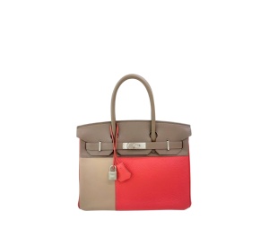 Buy Hermes Clemence Cascade Birkin 30 Brown Red at Sasom – Authentic and Ready to Ship