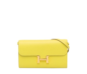 Buy Hermes Evercolor Constance Wallet To Go crossbody bag Yellow at Sasom – Authentic and Ready to Ship