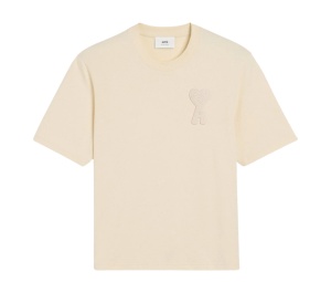 Buy Ami Paris AMI de Coeur Oragnic Cotton Jersey T-Shirt White Cream at Sasom – Authentic and Ready to Ship