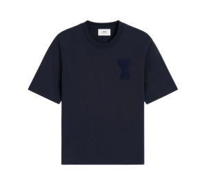 Buy Ami Paris De Coeur Patch T-Shirt Navy Blue at Sasom – Authentic and Ready to Ship
