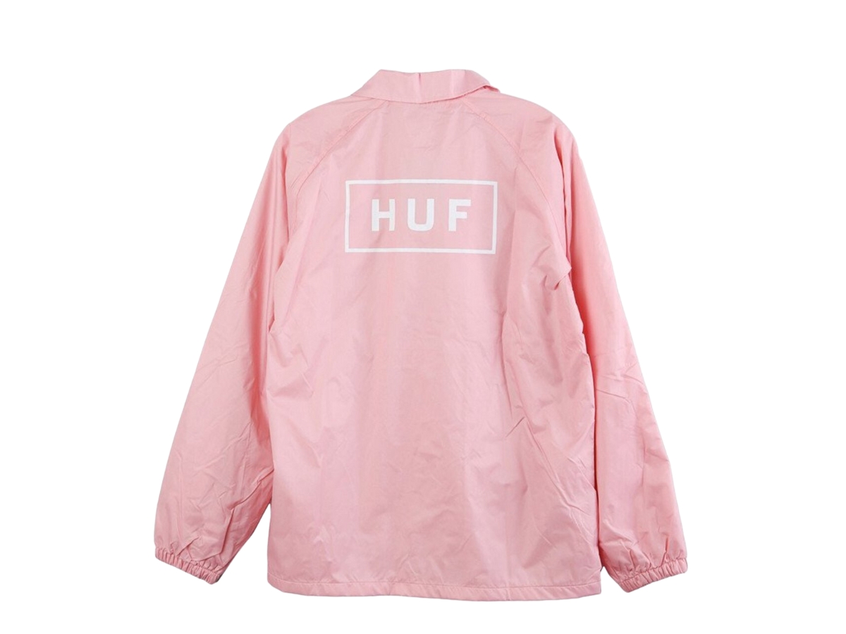 SASOM | apparel HUF Bar Logo Coaches Jacket Pink Check the latest