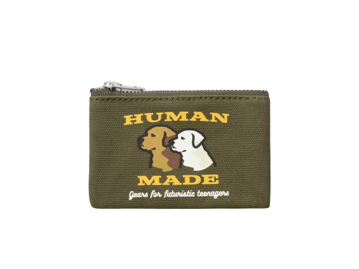 Human Made Leather Wallet Olive