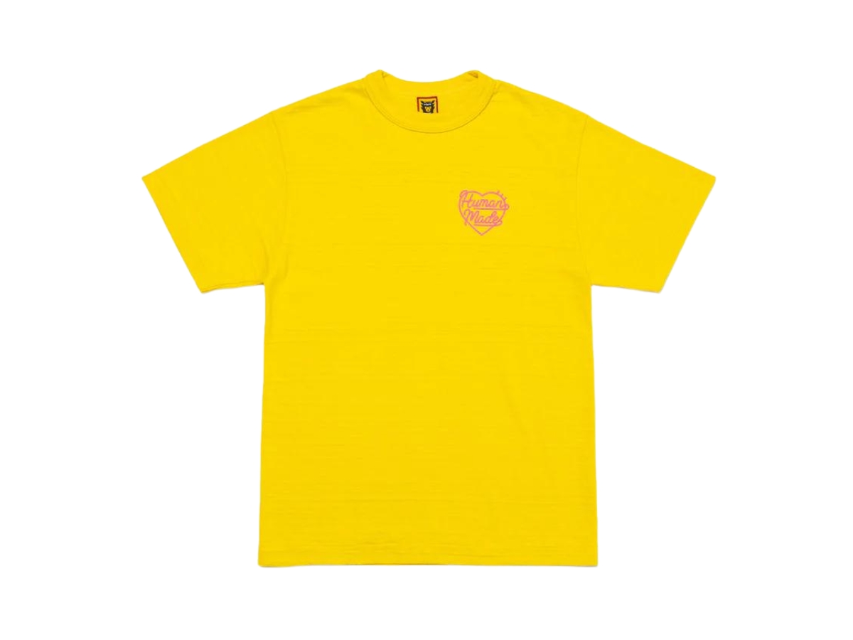 美品 2回着用 HUMAN MADE Color T-Shirt GOLD HUMAN MADE - ヒューマンメイド COLOR T-SHIRT #2 黄色Lの通販