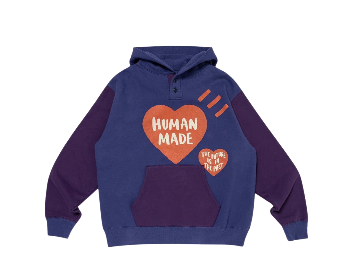 Human Made Colorblock Hoodie Navy Shop Authentic at SASOM