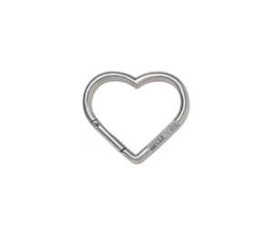 Human Made Heart Carabiner In Aluminum Silver (FW24)