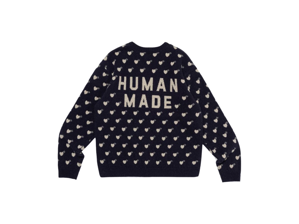 ช้อป Human Made Heart Knit Sweater Navyของแท้ที่ SASOM HUMAN