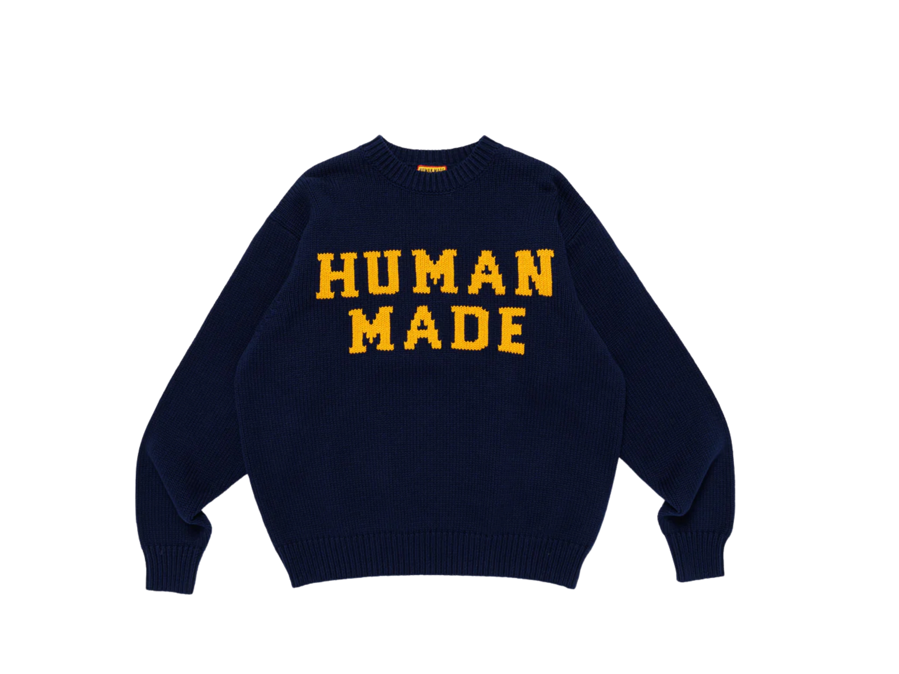 トップス Human Made LOWGAUGE KNIT SWEATER Navy M ช้อป Human Made Lowgauge Knit Sweater Navyของแท้ที่ SASOM