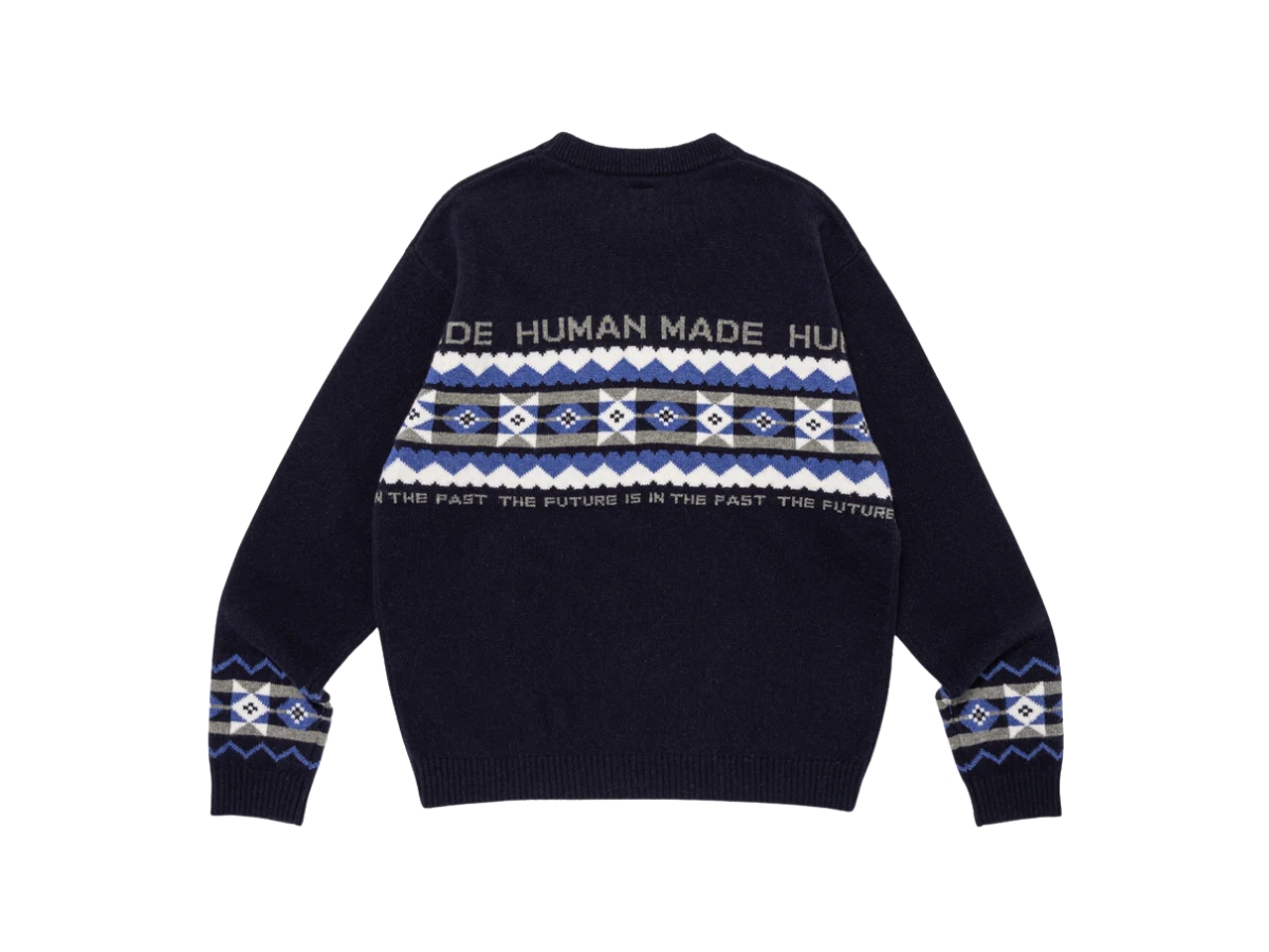 Human Made Nordic Knit Sweater Navy Shop Authentic at SASOM