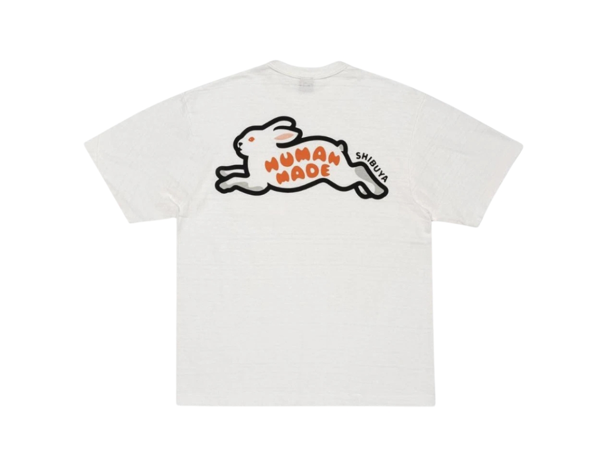 Human Made Pocket T-Shirt Shibuya Rabbit White | ของแท้