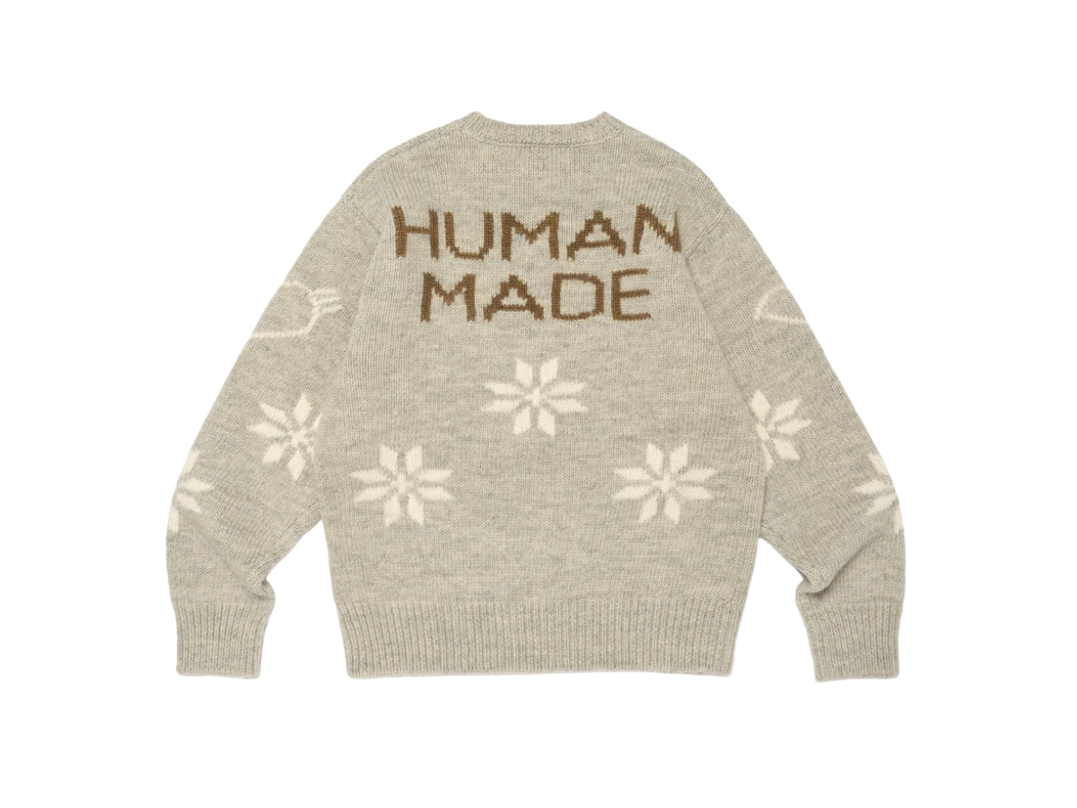 トップス HUMAN MADE KAWS Made Knit Sweater gray HUMAN MADE x KAWS Made Knit Sweater