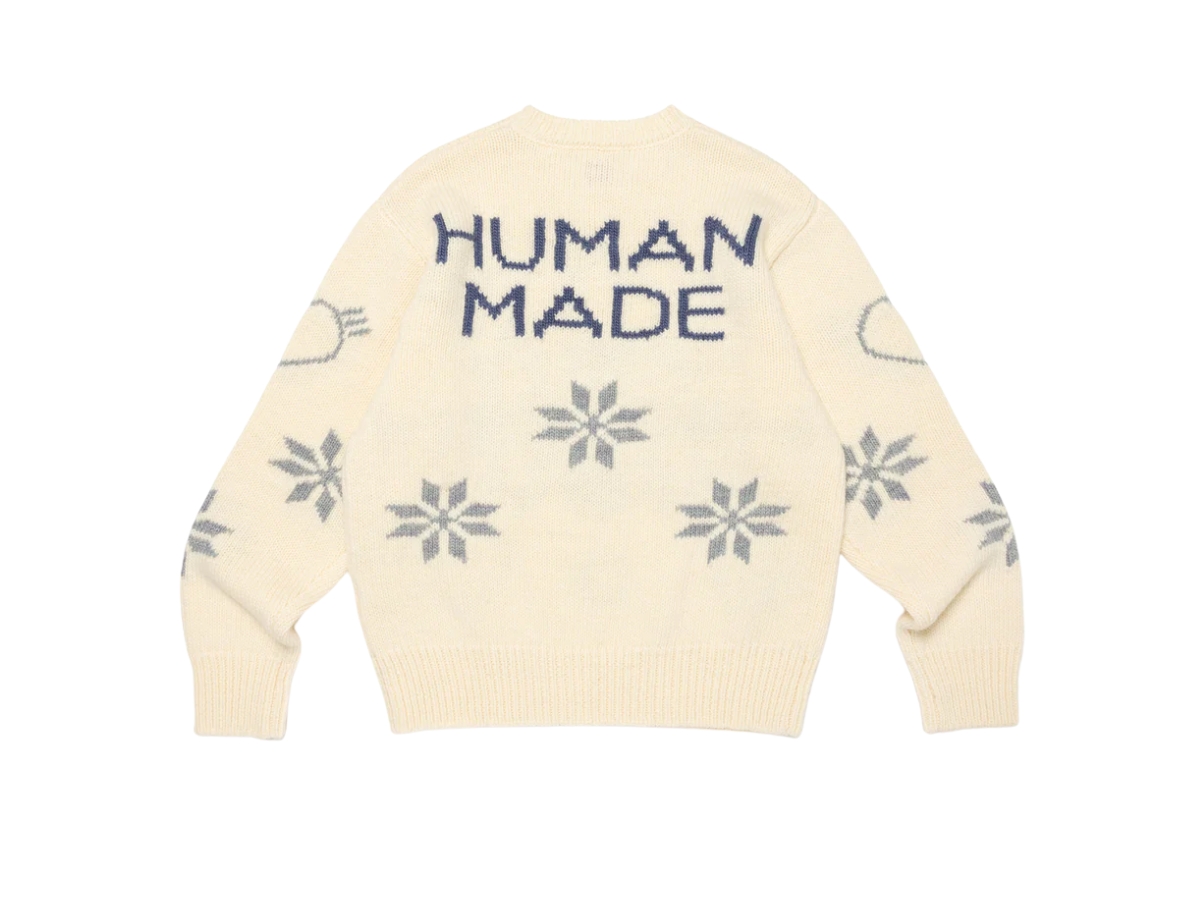 Buy Human Made Snowflake Knit Sweater White | SASOM