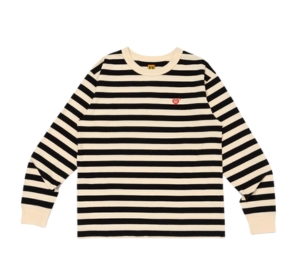 Human Made Striped L/S T-Shirt Beige Shop Authentic at SASOM
