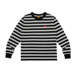 Human Made Striped L/S T-Shirt Gray