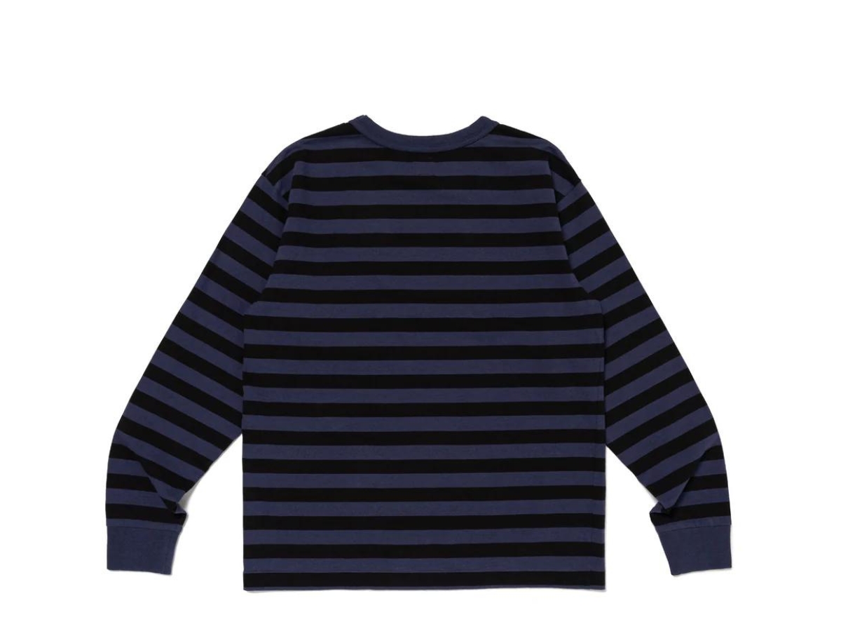 Human Made Striped L/S T-Shirt Navy Shop Authentic at SASOM