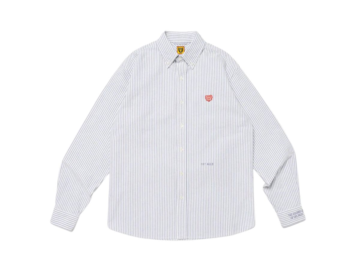 Human made STRIPED OXFORD BD SHIRT Blue