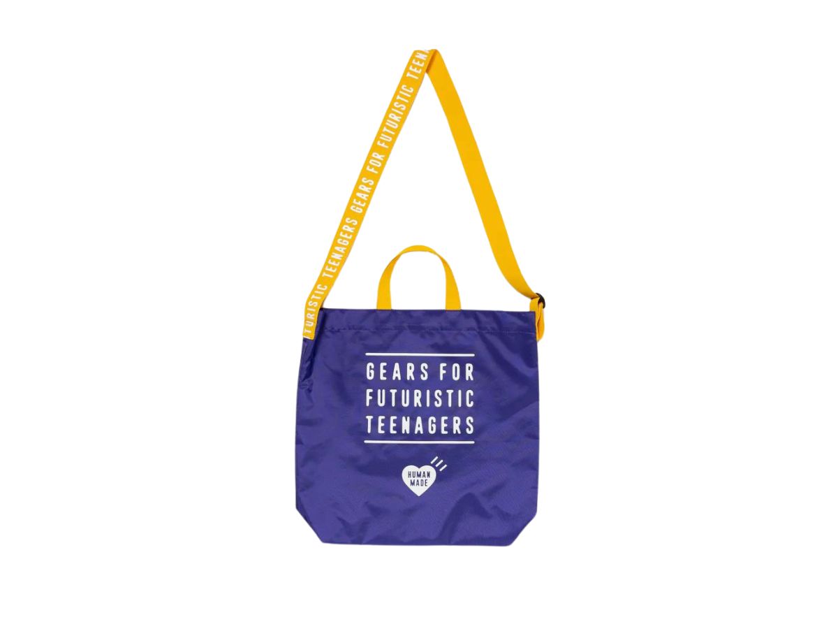 Human Made Two-Way Nylon Shoulder Tote Bag Purple | ของแท้