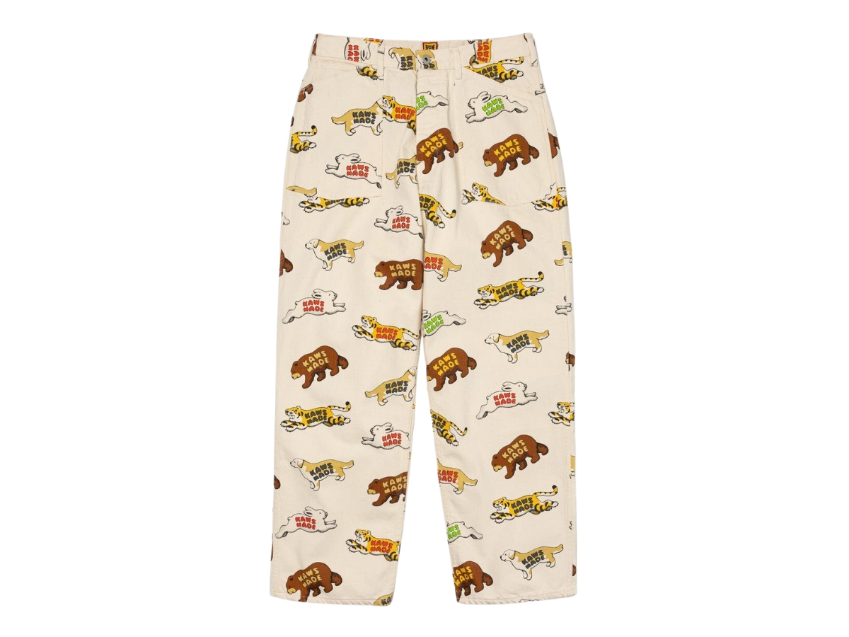 HUMAN MADE × KAWS MADE ANIMAL PANTS Buy Human Made x Kaws Made Animal Patterned Pants | SASOM