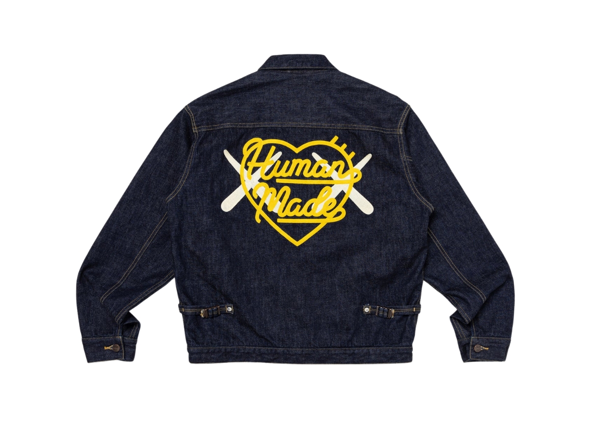 KAWS HUMAN MADE スタジアムジャケット ネイビー KAWS x Human Made Varsity Jacket Navy Men's - FW21 - GB