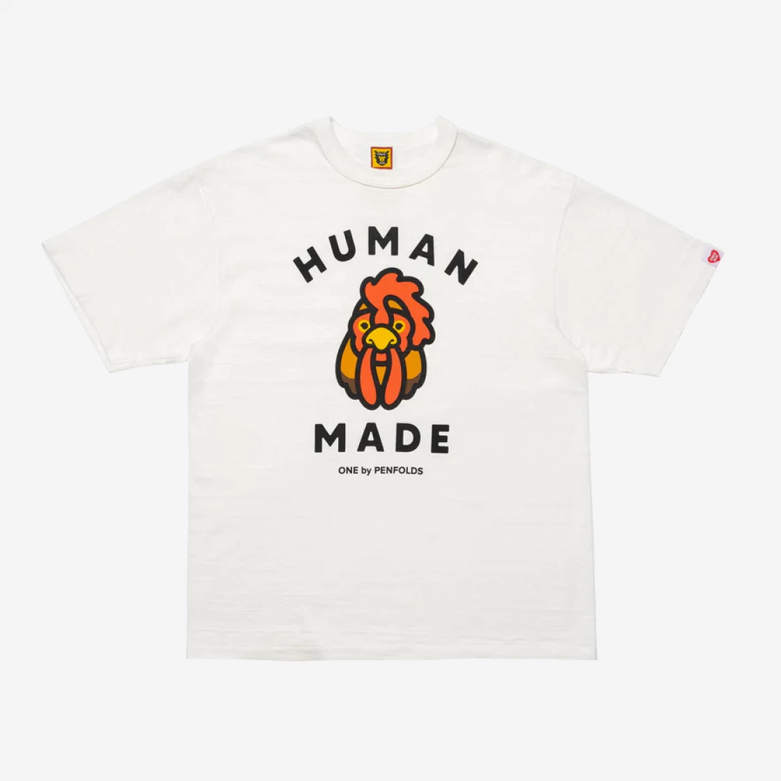 https://d2cva83hdk3bwc.cloudfront.net/human-made-x-one-by-penfolds-rooster-t-shirt-white-2.jpg