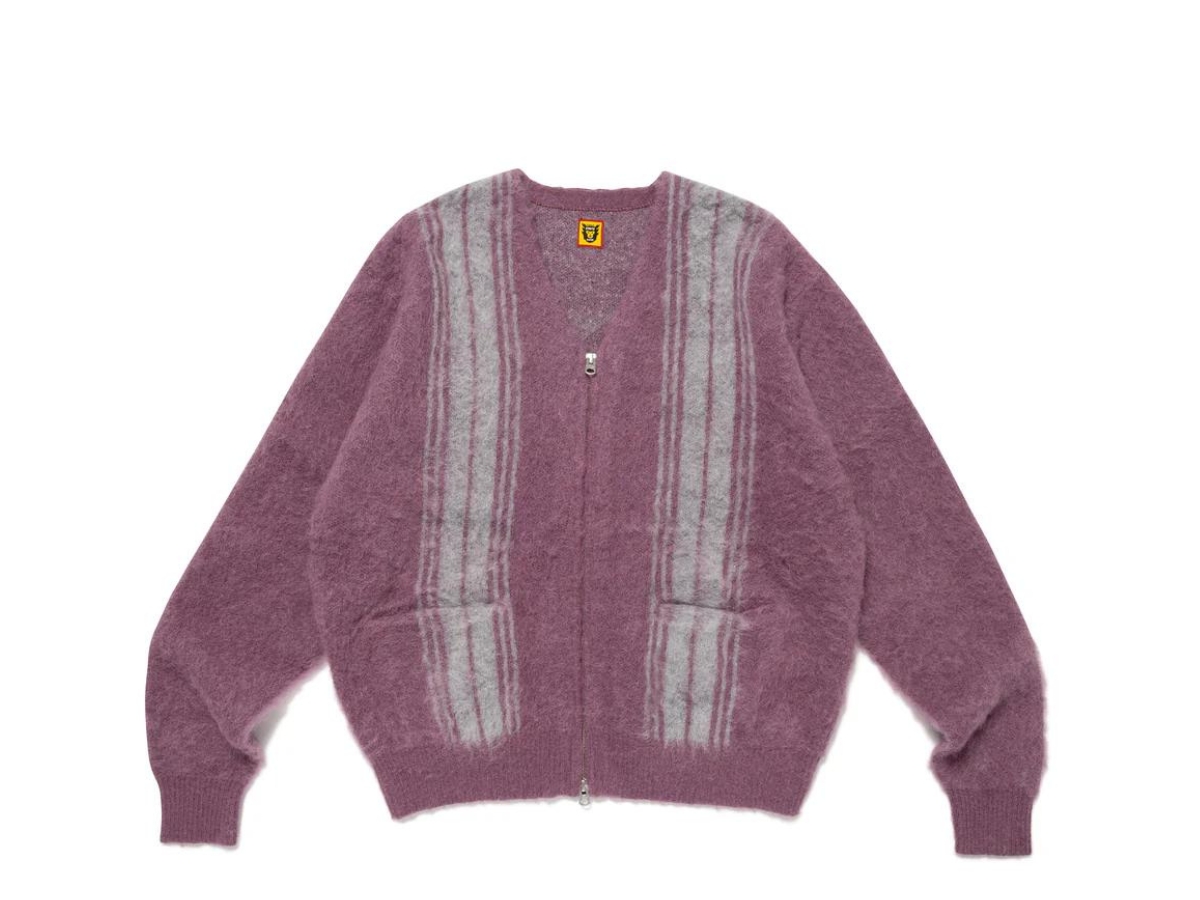 ช้อป Human Made Zip-Up Cardigan Purpleของแท้ที่ SASOM
