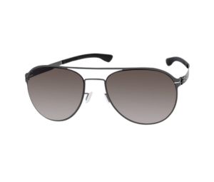 Buy Ic! Berlin Attila L. Sunglasses In Metal Gun-Metal at Sasom – Authentic and Ready to Ship