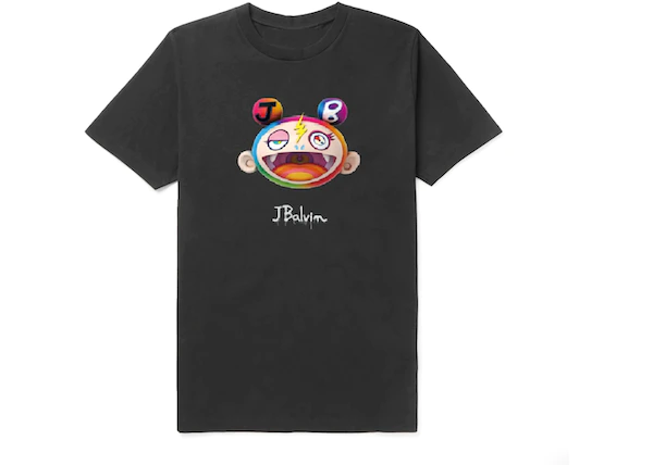 J Balvin x Takashi Murakami Kiki Face Tee Black