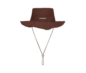 Buy Jacquemus Le Bob Artichaut Frayed Expedition Hat Brown at Sasom – Authentic and Ready to Ship