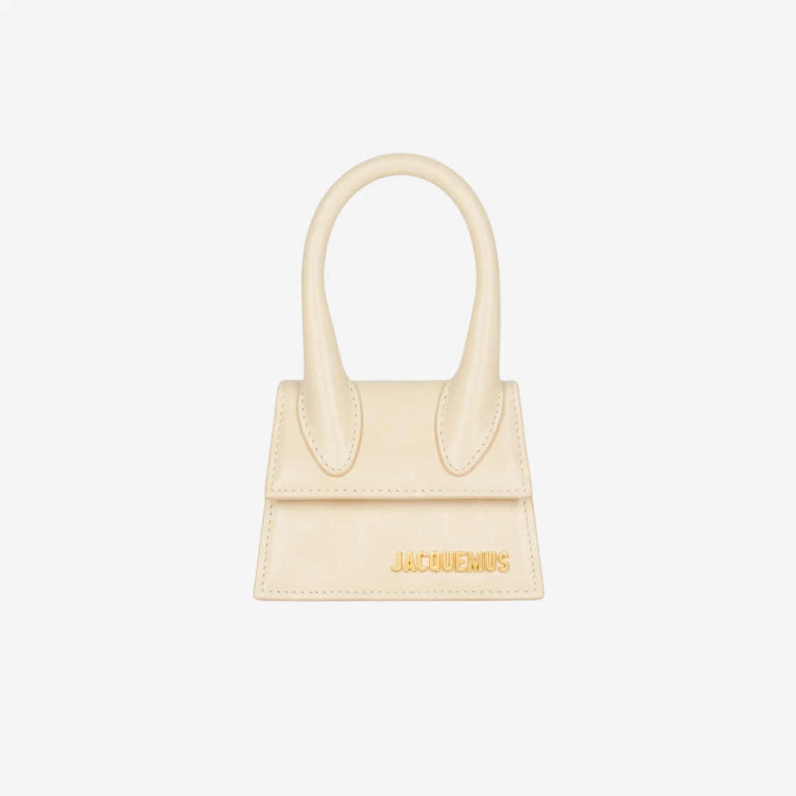 Jacquemus Le Chiquito Signature Handbag Mini White in Leather with